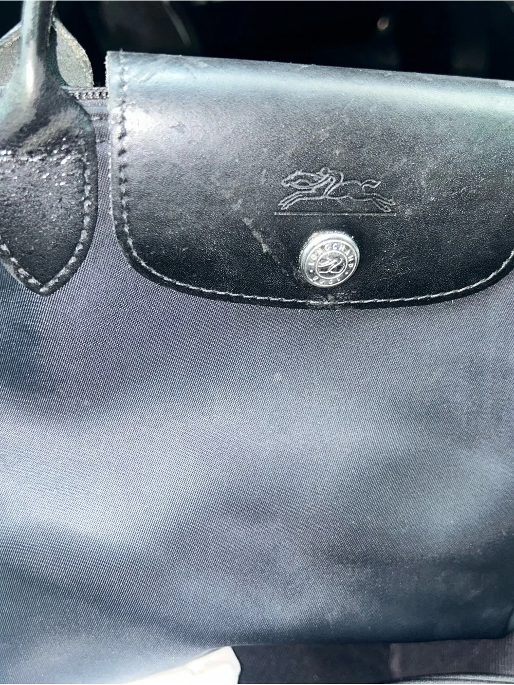Longchamp Black Small Le Pliage Top-Handle Laptop Bag - Picture 5 of 5